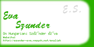 eva szunder business card